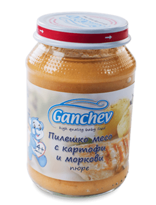 Снимка на ПЮРЕ ПИЛЕШКО МЕСО С КАРТОФИ И МОРКОВИ ГАНЧЕВ - ЦЕНА ЗА БР.