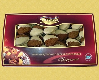 Снимка на БИСКВИТИ СЪРЦЕ КАФЯВО 0.250КГ ТОП БИСКИТ - ЦЕНА ЗА БР.