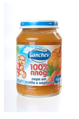 Снимка на ПЮРЕ ТИКВА И МОРКОВИ 190ГР ГАНЧЕВ - ЦЕНА ЗА БР.