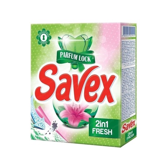 Снимка на ПРАХ САВЕКС 300ГР 2in1 FRESH ЗЕЛЕН
