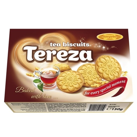 Снимка на ЧАЕНИ БИСКВИТИ ТЕРЕЗА 150 ГР.*20БР. СЛАВЯНКА - ЦЕНА ЗА БР.