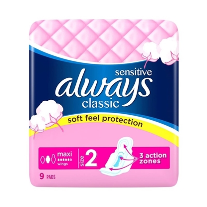 Снимка на ДАМСКИ ПРЕВРЪЗКИ ALWAYS КЛАСИК МАКСИ СЕНЗИТИВ 9БР.
