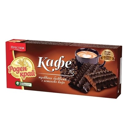 Снимка на БИСКВИТИ РОДЕН КРАЙ КАФЕ 135ГР.*32БР.