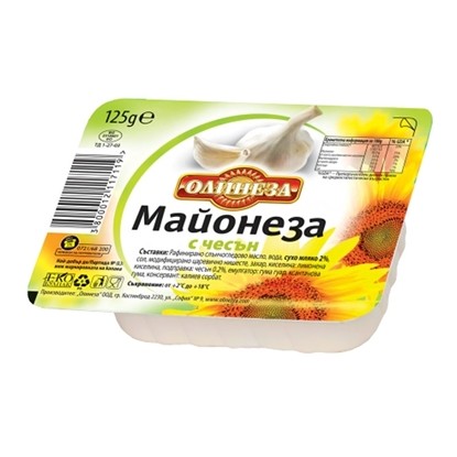 Снимка на МАЙОНЕЗА ОЛИНЕЗА 125ГР.*24БР. С ЧЕСЪН