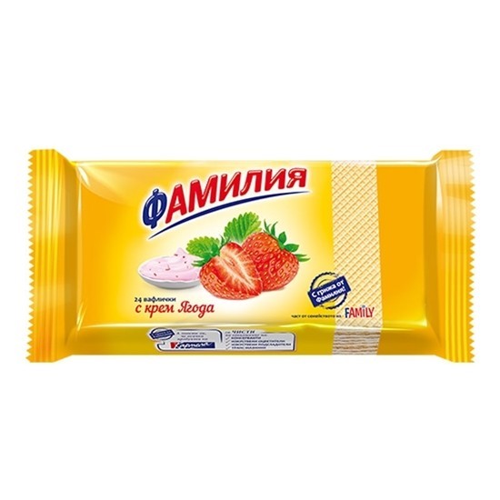 Снимка на ОБИКНОВЕНИ ВАФЛИ ФАМИЛИЯ 220ГР.*22БР. ЯГОДА