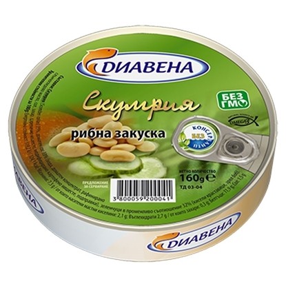 Снимка на ДИАВЕНА СКУМРИЯ 160ГР.*15БР. ЗАКУСКА