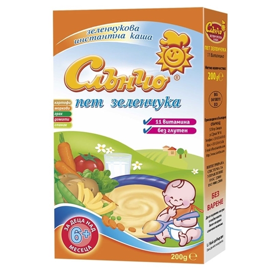 Снимка на КАША СЛЪНЧО 5 ЗЕЛЕНЧУКА 200ГР.