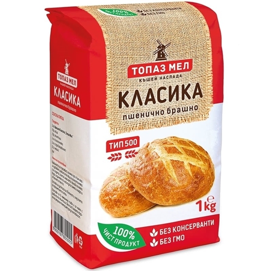 Снимка на БРАШНО ТОПАЗ МЕЛ 1КГ. ТИП 500