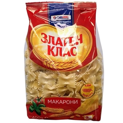 Снимка на МАКАРОНИ ПАНДЕЛКИ ЗЛАТЕН КЛАС 400ГР.*25БР.