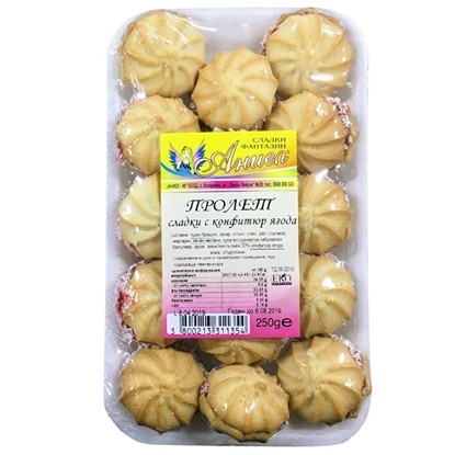 Снимка на БИСКВИТИ ПРОЛЕТ 250ГР.*16БР.АНИЕЛ