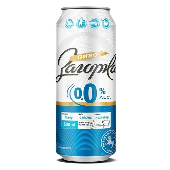 Снимка на ЗАГОРКА МАКС БЕЗ АЛКОХОЛ 0% 500МЛ. КЕН