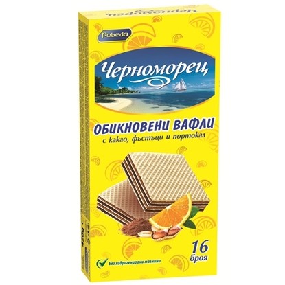 Снимка на ОБИКНОВЕНИ ВАФЛИ ЧЕРНОМОРЕЦ 16-КА 420ГР.*24БР.