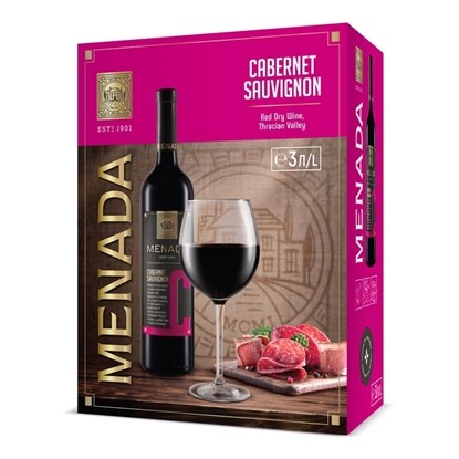 Снимка на КАБЕРНЕ СОВИНЬОН МЕНАДА 3Л.*4БР. BAG IN BOX