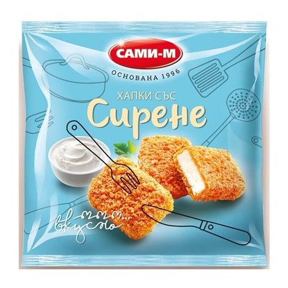 Снимка на ПАНИРАНИ ХАПКИ СЪС СИРЕНЕ 400ГР.*15БР. САМИ-М