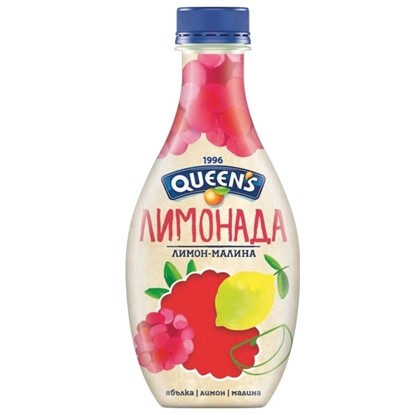 Снимка на ЛИМОНАДА КУИНС ЛИМОН+МАЛИНА 400МЛ.*12БР.
