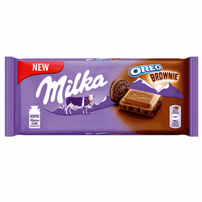 Снимка на ШОКОЛАД МИЛКА ОРЕО БРАУНИ 100ГР.*22БР.