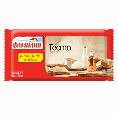 Снимка на ФАМИЛИЯ ТЕСТО ЗА ПИЦИ,ПИТКИ И МЕКИЦИ 800ГР.*10БР.