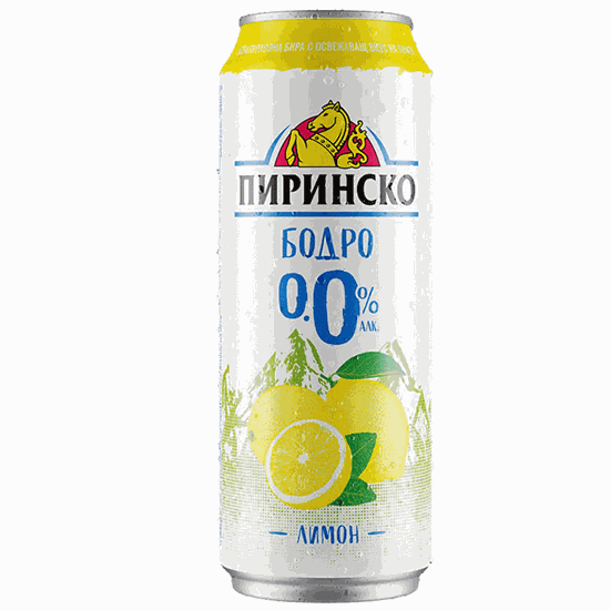 Снимка на ПИРИНСКО БОДРО ЛИМОН 0% 500МЛ.*12БР. КЕН