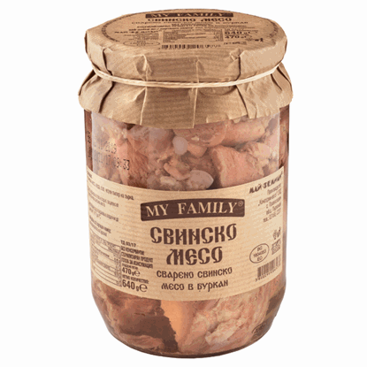 Снимка на ВАРЕНО СВИНСКО МЕСО 680ГР.*6БР. MY FAMILY КОНСЕРВИНВЕСТ