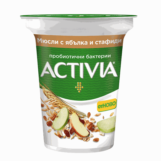 Снимка на АКТИВИА МЮСЛИ,ЯБЪЛКА,СТАФИДА 280ГР.*12БР. ДАНОН