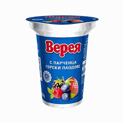 Снимка на ПЛОДОВО КИСЕЛО МЛЯКО ВЕРЕЯ 290ГР.*12БР. ГОРСКИ ПЛОД