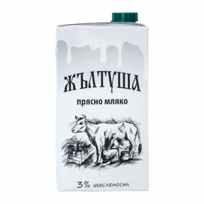 Снимка на ПРЯСНО МЛЯКО 3% ЖЪЛТУША 1Л.*12БР.