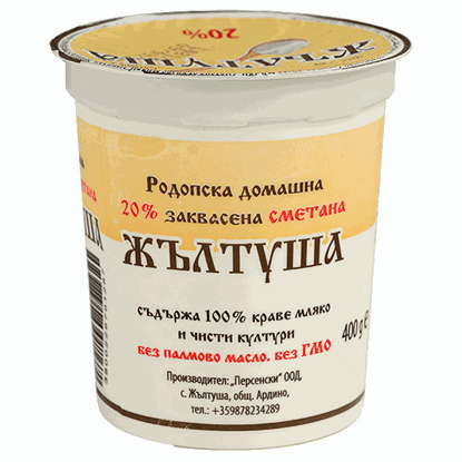Снимка на ЗАКВАСЕНА СМЕТАНА 400ГР.*12БР. ЖЪЛТУША