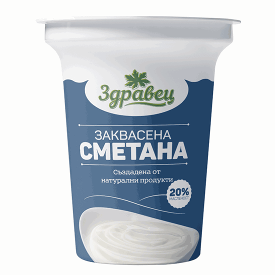Снимка на ЗАКВАСЕНА СМЕТАНА 380ГР.*12БР. ЗДРАВЕЦ