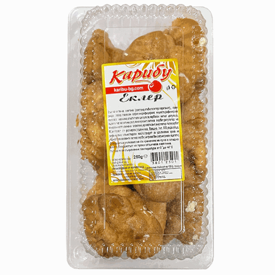 Снимка на ЕКЛЕР С КРЕМ 250ГР.*7БР. КАРИБУ