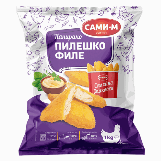 Снимка на ПАНИРАНО ПИЛЕШКО ФИЛЕ 1КГ.*6БР. САМИ-М