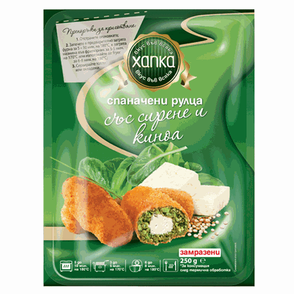 Снимка на СПАНАЧЕНИ РУЛЦА С КИНОА /ЗАМРАЗЕНИ/ 250ГР.*16БР. ПИКАНТ