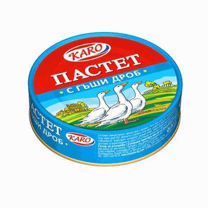 Снимка на ПАСТЕТ С ГЪШИ ДРОБ 180ГР.*54БР. КАРО