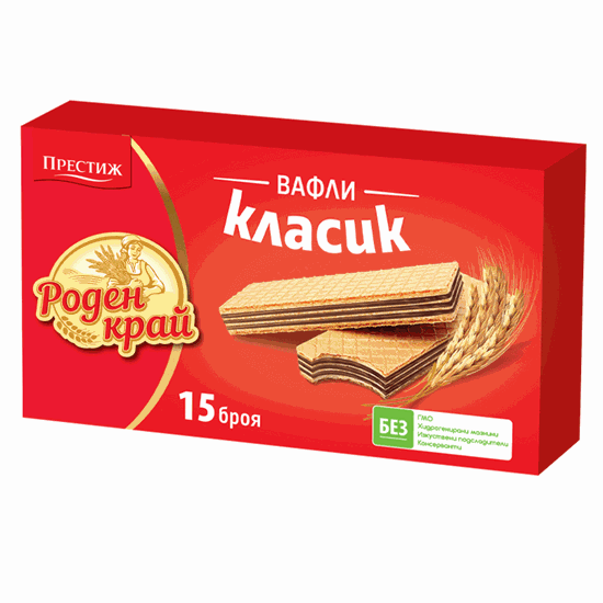 Снимка на ВАФЛИ РОДЕН КРАЙ 375ГР./15БР/ *24БР. ПРЕСТИЖ