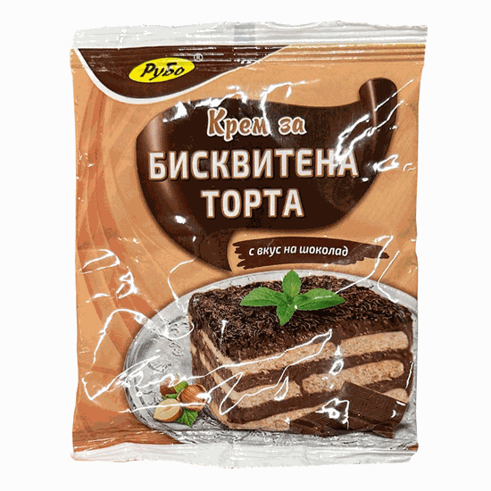 Снимка на КРЕМ ЗА БИСКВИТЕНА ТОРТА ШОКОЛАД 60ГР.*10БР. РУБО