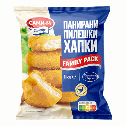 Снимка на ПАНИРАНИ ПИЛЕШКИ ХАПКИ FAMILY PACK 1КГ.*6БР. САМИ-М