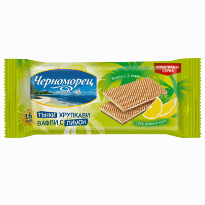 Снимка на ОБИКНОВЕНИ ВАФЛИ ЧЕРНОМОРЕЦ *24БР. С КРЕМ ЛИМОН