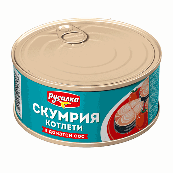 Снимка на СКУМРИЯ КОТЛЕТИ В ДОМАТЕН СОС 300ГР.*12БР.РУСАЛКА