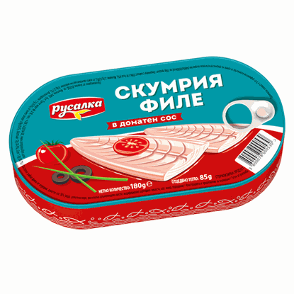 Снимка на СКУМРИЯ РУСАЛКА ФИЛЕ 180ГР. В ДОМАТЕН СОС - ЦЕНА ЗА БР.