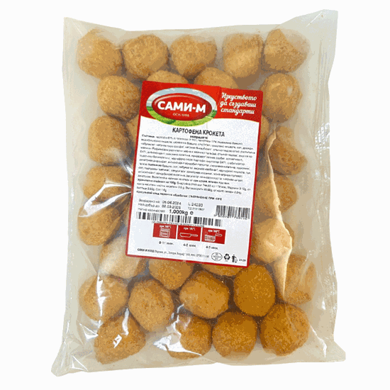 Снимка на КАРТОФЕНИ КРОКЕТИ С ХРУПКАВА ПАНИРОВКА 1КГ.*6БР. САМИ-М