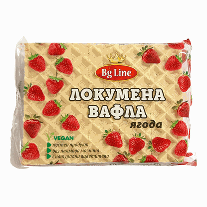 Снимка на ЛОКУМЕНИ ВАФЛИ ЯГОДА 200ГР.*10БР. БГ ЛАЙН