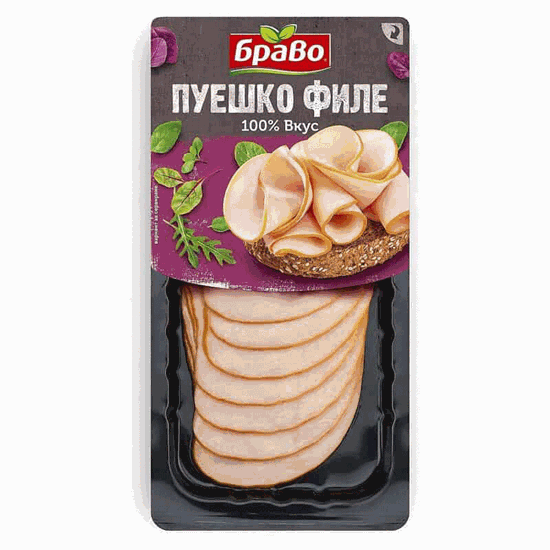 Снимка на ПУШЕНО ПУЕШКО ФИЛЕ СЛАЙС 180ГР. БРАВО - ЦЕНА ЗА БР.