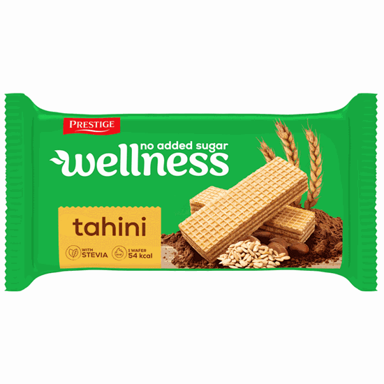 Снимка на ВАФЛИ С ТАХАН БЕЗ ЗАХАР WELLNES 135ГР.*10БР. ПРЕСТИЖ