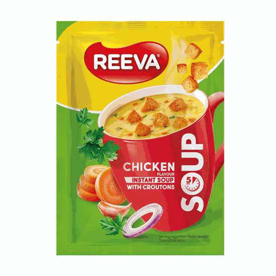 Снимка на ПИЛЕШКА СУПА REEVA  17ГР.*28БР. С КРУТОНИ