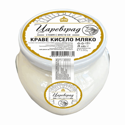 Снимка на КРАВЕ КИСЕЛО МЛЯКО ЦАРЕВГРАД 530ГР.*6БР. БУРКАН