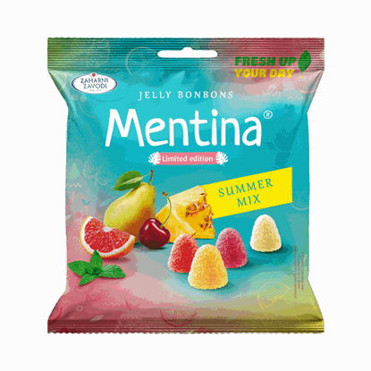 Снимка на ЖЕЛИРАНИ БОНБОНИ МЕНТИНА 80ГР.*45БР. ЛЕТЕН МИКС